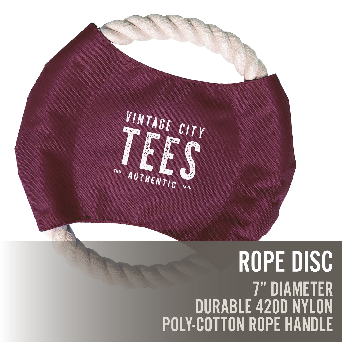 Two Color City - Custom Pet Rope Disc Frisbee