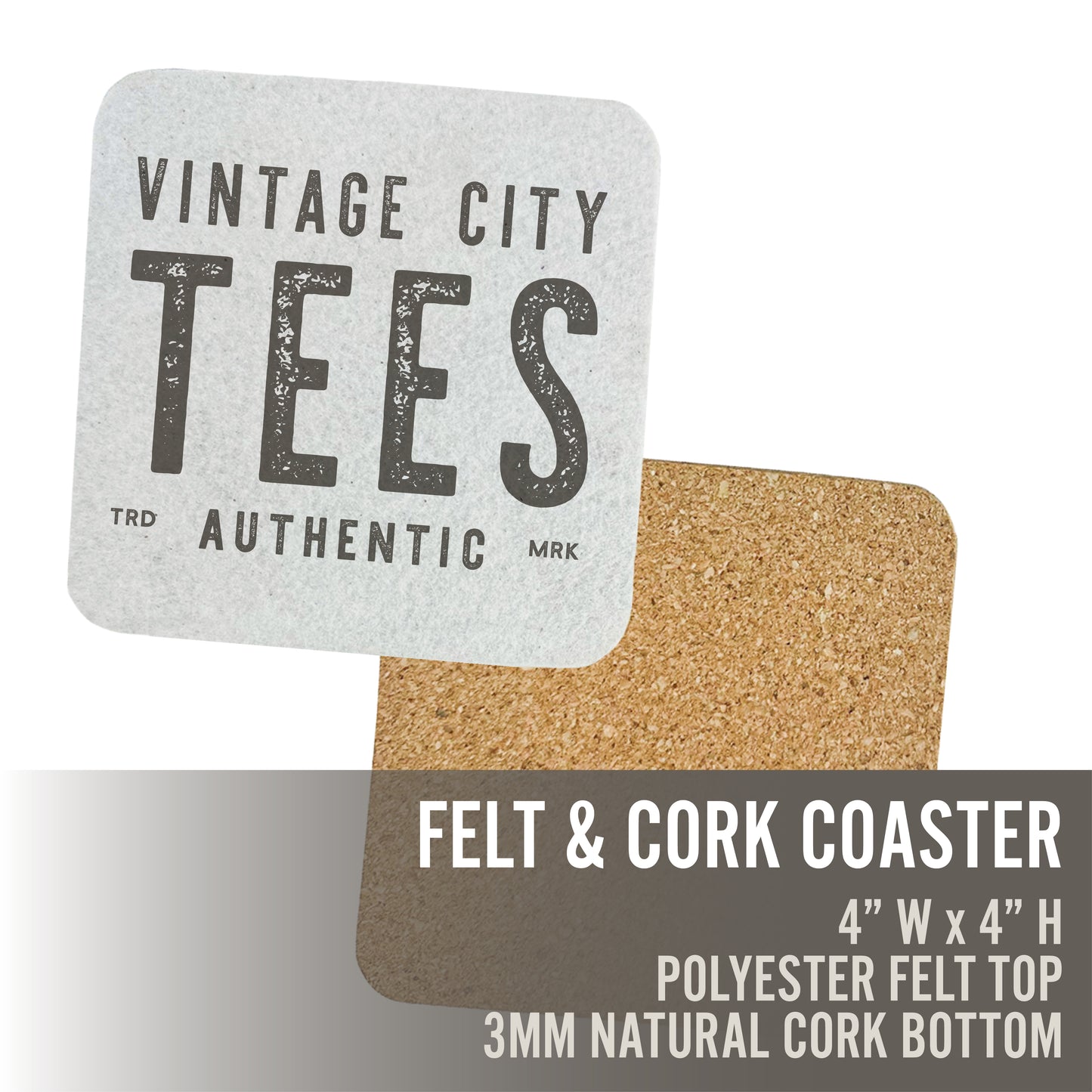 Two Color City - Custom Square Coaster