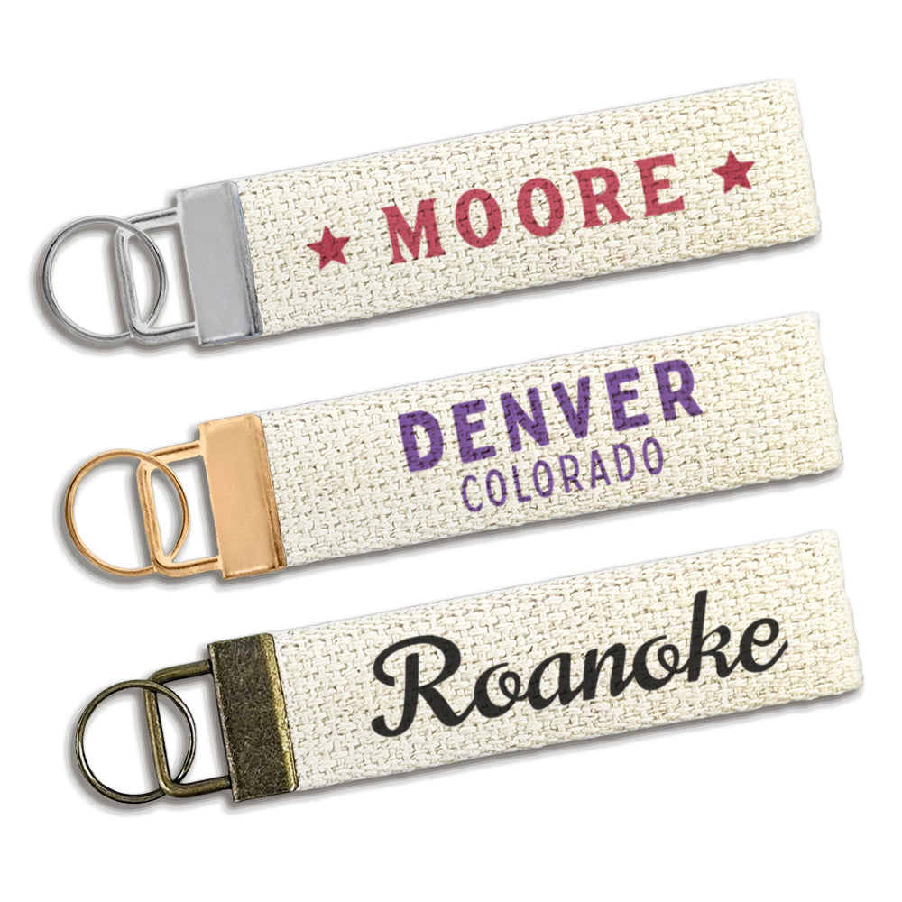 Old Americana - Custom Canvas Key Fob