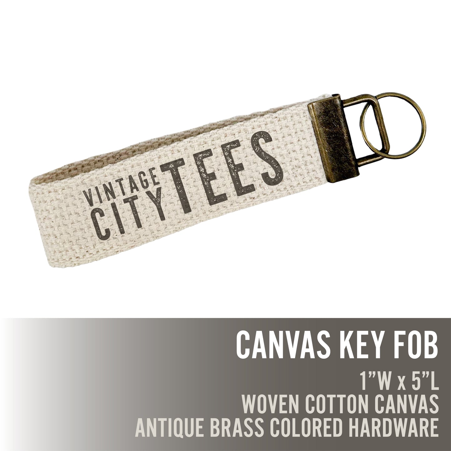 Old Americana - Custom Canvas Key Fob