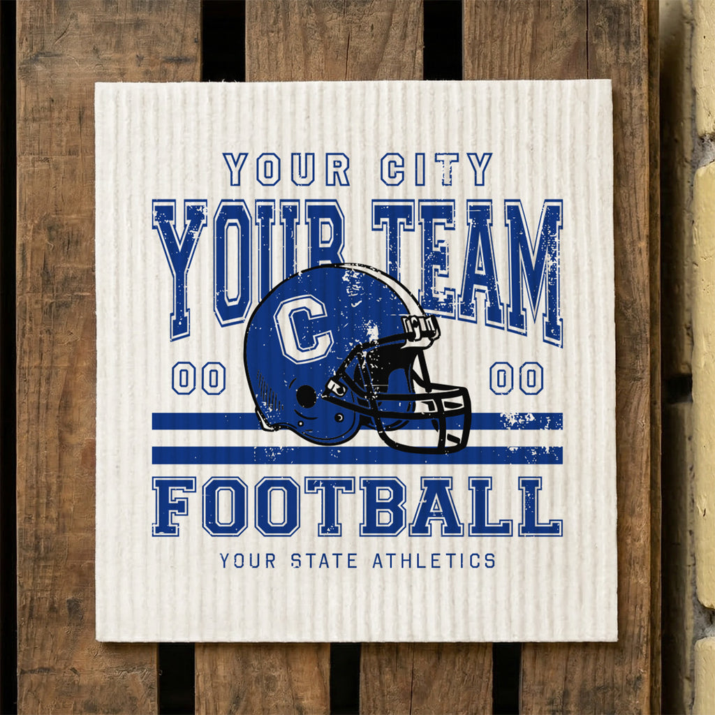 Football Team Varsity - Custom City/Team/State/Est. Swedish Dish Cloth
