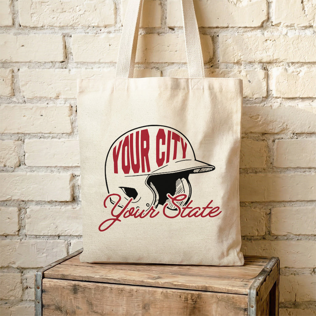 Homefield Advantage - Custom City/State/Est. Cotton Canvas Tote Bag
