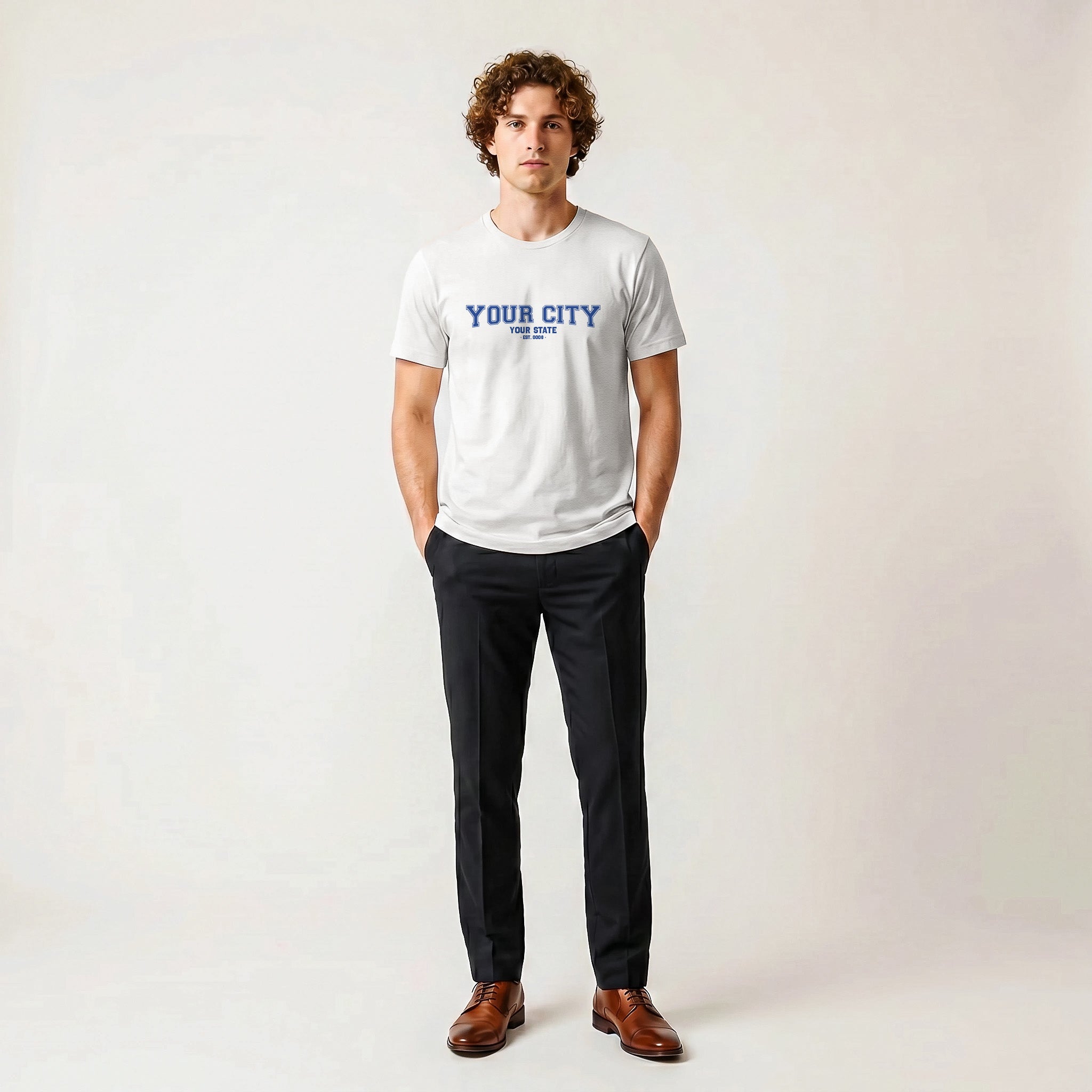 Simple Varsity - Custom City/State/Est. T-Shirt