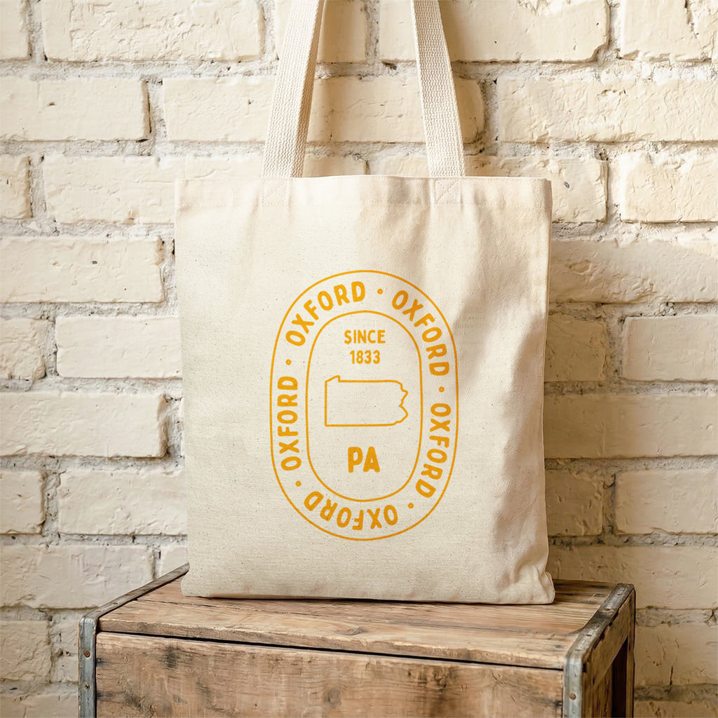 Hometown Loop - Custom City/Team/State/Est. Canvas Tote Bag