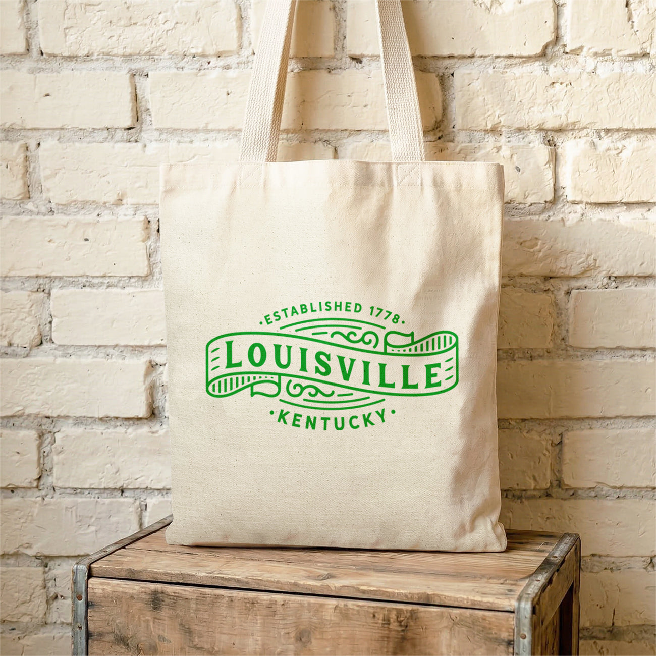 Old Americana - Custom City/Team/State/Est. Canvas Tote Bag