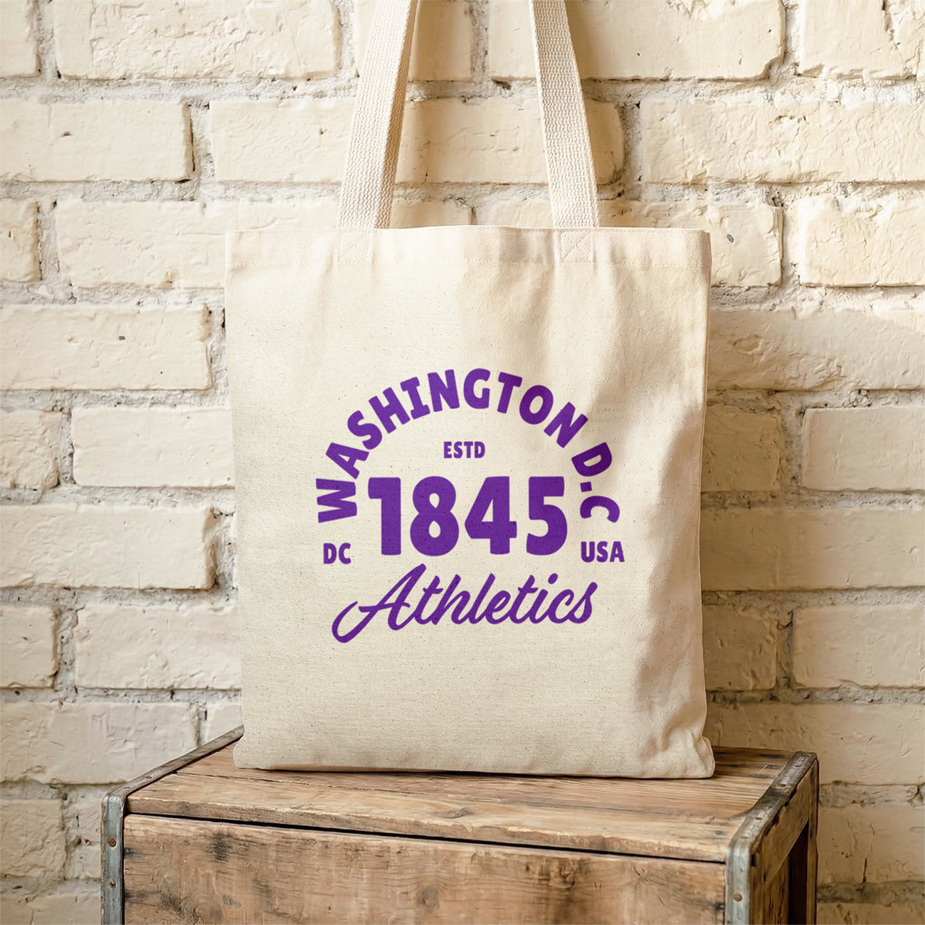 City Athletics - Custom City/Team/State/Est. Canvas Tote Bag
