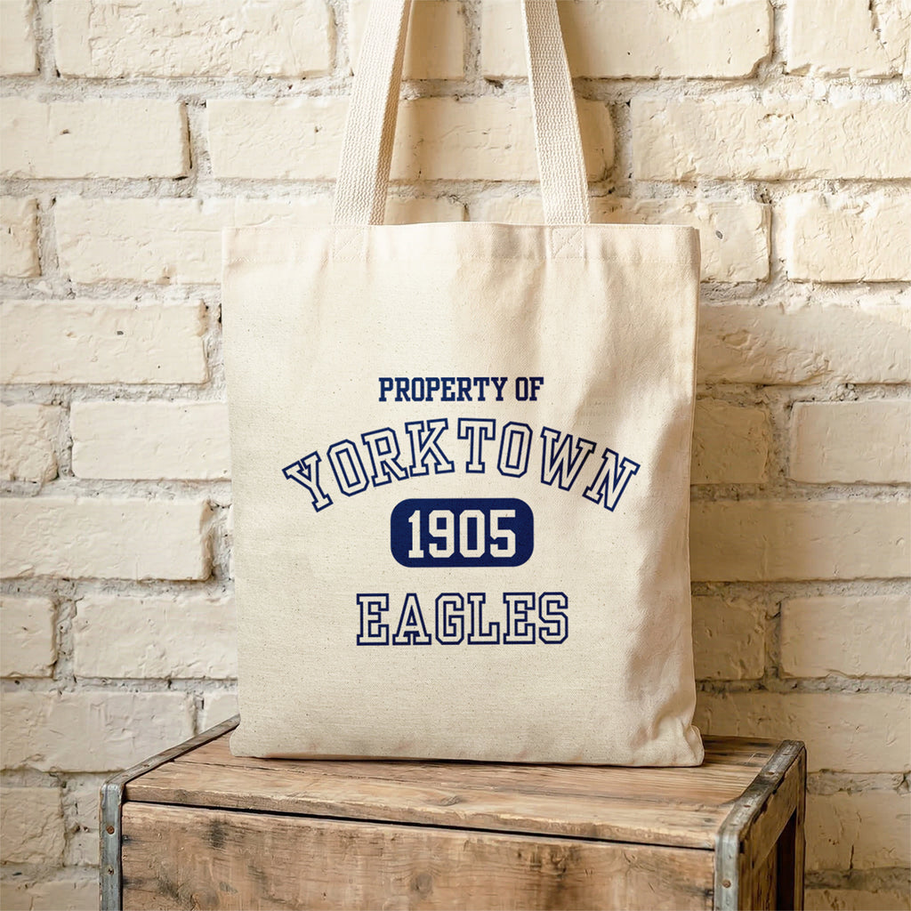 Vintage Varsity, Property Of - Custom City/Team/State/Est. Canvas Tote Bag