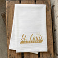 Retro - Custom City/State/Est. Cotton Tea Towel