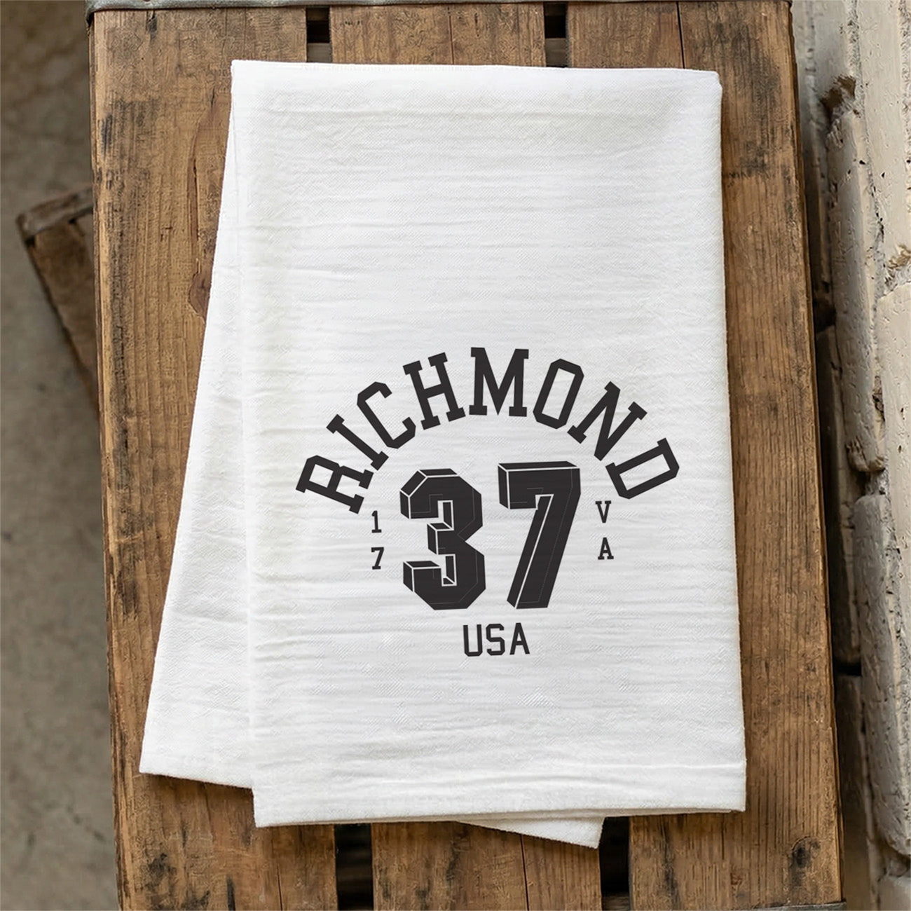Classic Jersey - Custom City/State/Est. Cotton Tea Towel