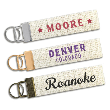 Old Americana - Custom Canvas Key Fob