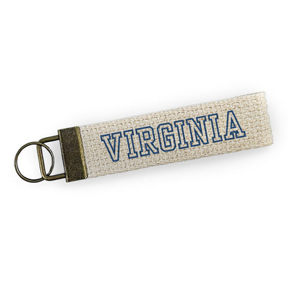 Vintage Varsity, Property of - Custom Canvas Key Fob