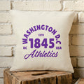 City Athletics - Custom City/State/Est. Square Canvas Throw Pillow