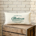 Hometown Classic - Custom City/State/Est. Cotton Canvas Rectangle Throw Pillow