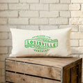 Old Americana - Custom City/State/Est. Cotton Canvas Rectangle Throw Pillow