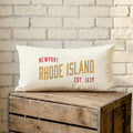 Vintage Arches - Custom City/State/Est. Cotton Canvas Rectangle Throw Pillow