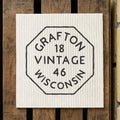 Vintage Octagon Stamp - Custom City/State/Est. Square Canvas Throw Pillow