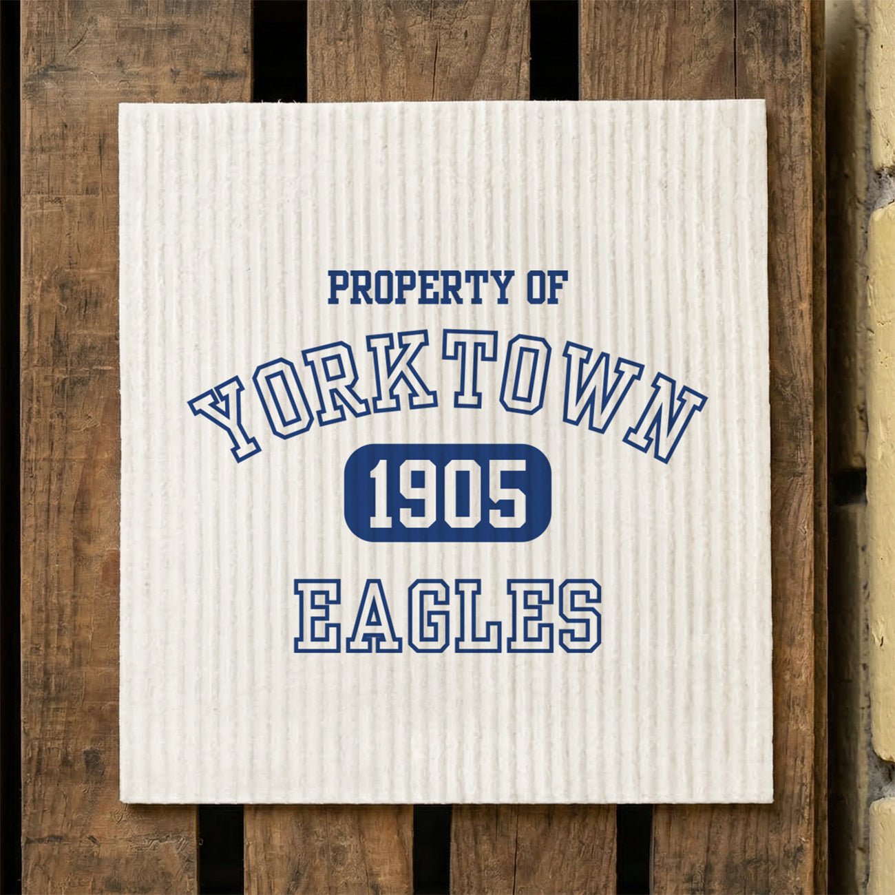 Vintage Varsity, Property Of  - Custom City/State/Est. Swedish Dish Cloth