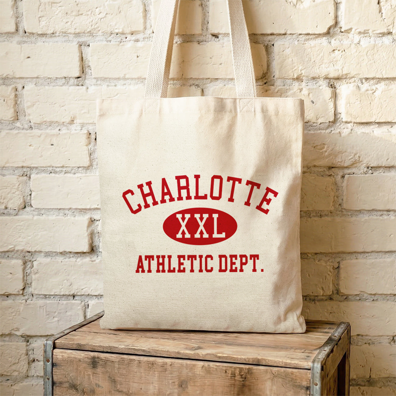 Athletic Department - Custom City/Team/State/Est. Canvas Tote Bag