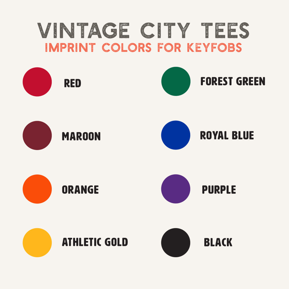 Vintage Varsity, Property of - Custom Canvas Key Fob