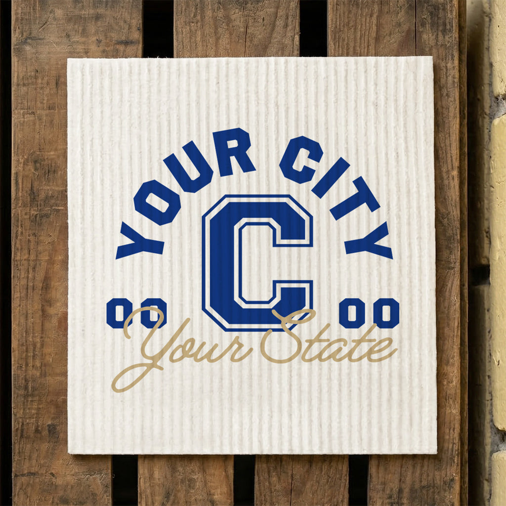 Vintage Classics - Custom City/State/Est. Swedish Dish Cloth